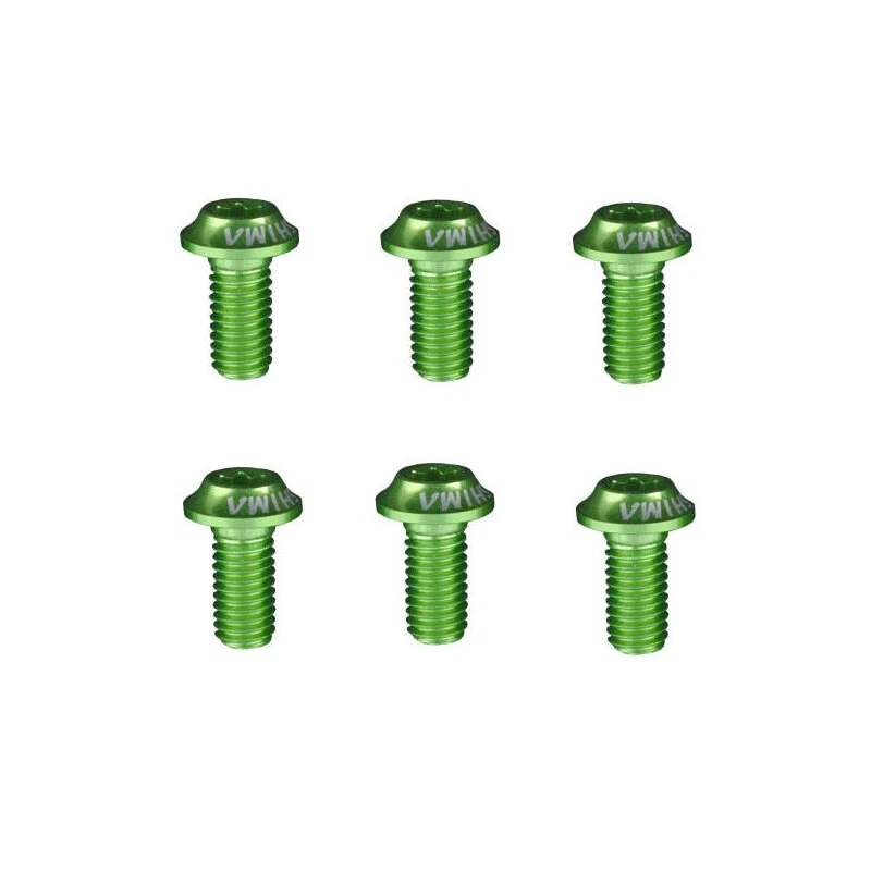 Ashima, Aluschrauben, M5x10, T20, Alu 7075, 6er Set Grün 1 Ashima, Aluschrauben, M5x10, T20, Alu 7075, 6er Set Grün