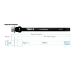 Thule, Achse Steckachse 12mm, 170mm, M12x1,5 Shimano E-Thru